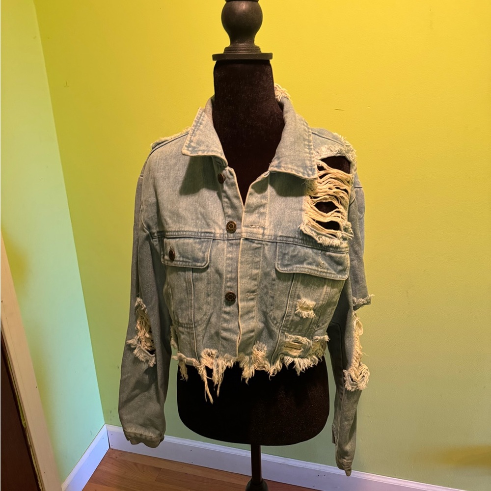 Distressed Denim Jacket